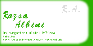 rozsa albini business card